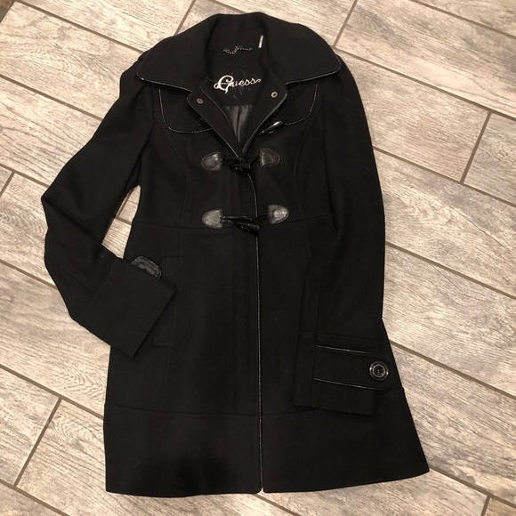 Guess Jackets & Blazers - Guess black wool coat / peacoat